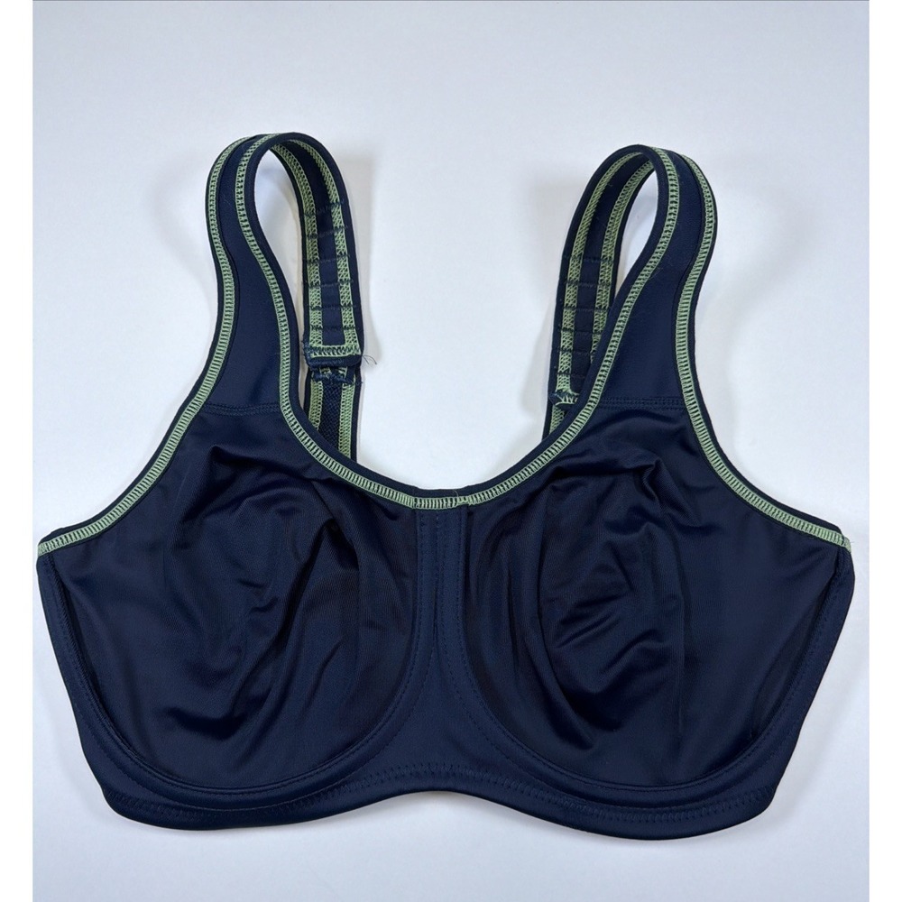 Wacoal Womens  855170 Simone Sport Underwire Sports Bra Size 34DD Navy Blue